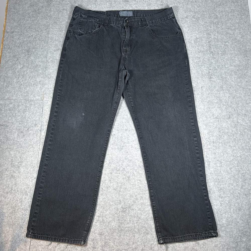 Vintage Ecko Unltd Denim Jeans Mens 40(36x30) Black Y2K Baggy Skate Streetwear